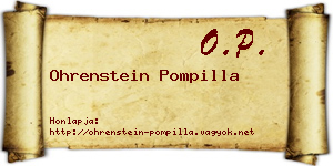Ohrenstein Pompilla névjegykártya